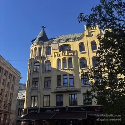 La Casa dei Gatti nella luce della sera, Meistaru iela, Riga, Lettonia