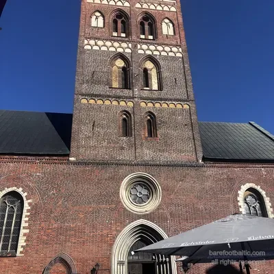Il portale ovest della Cattedrale di Riga con il suo rosone, Lettonia
