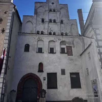 Il numero 17, la casa di pietra abitata più antica di Riga, intorno al 1490, Lettonia
