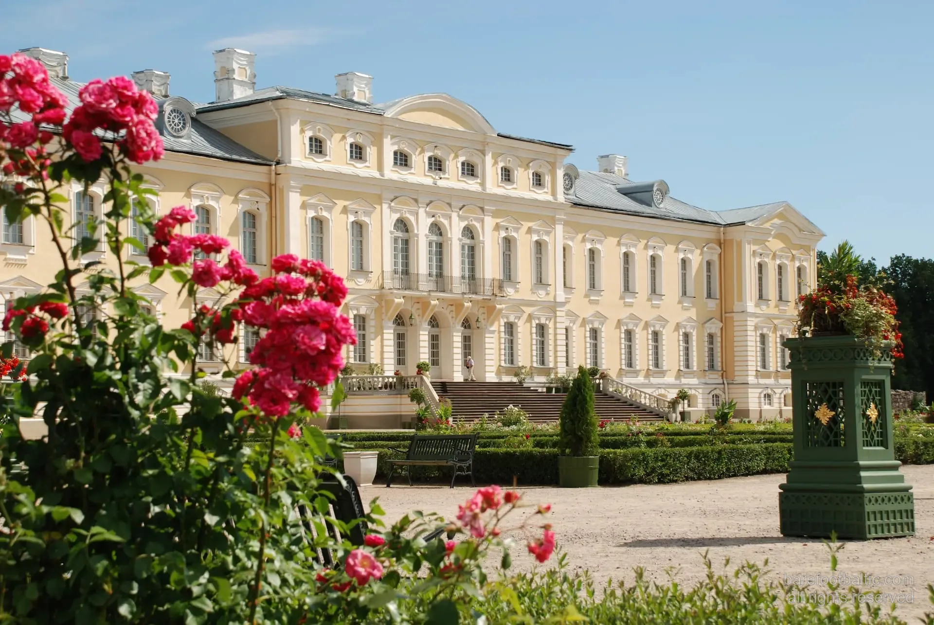 Baroque rose gardens at Rundale Palace, Latvia